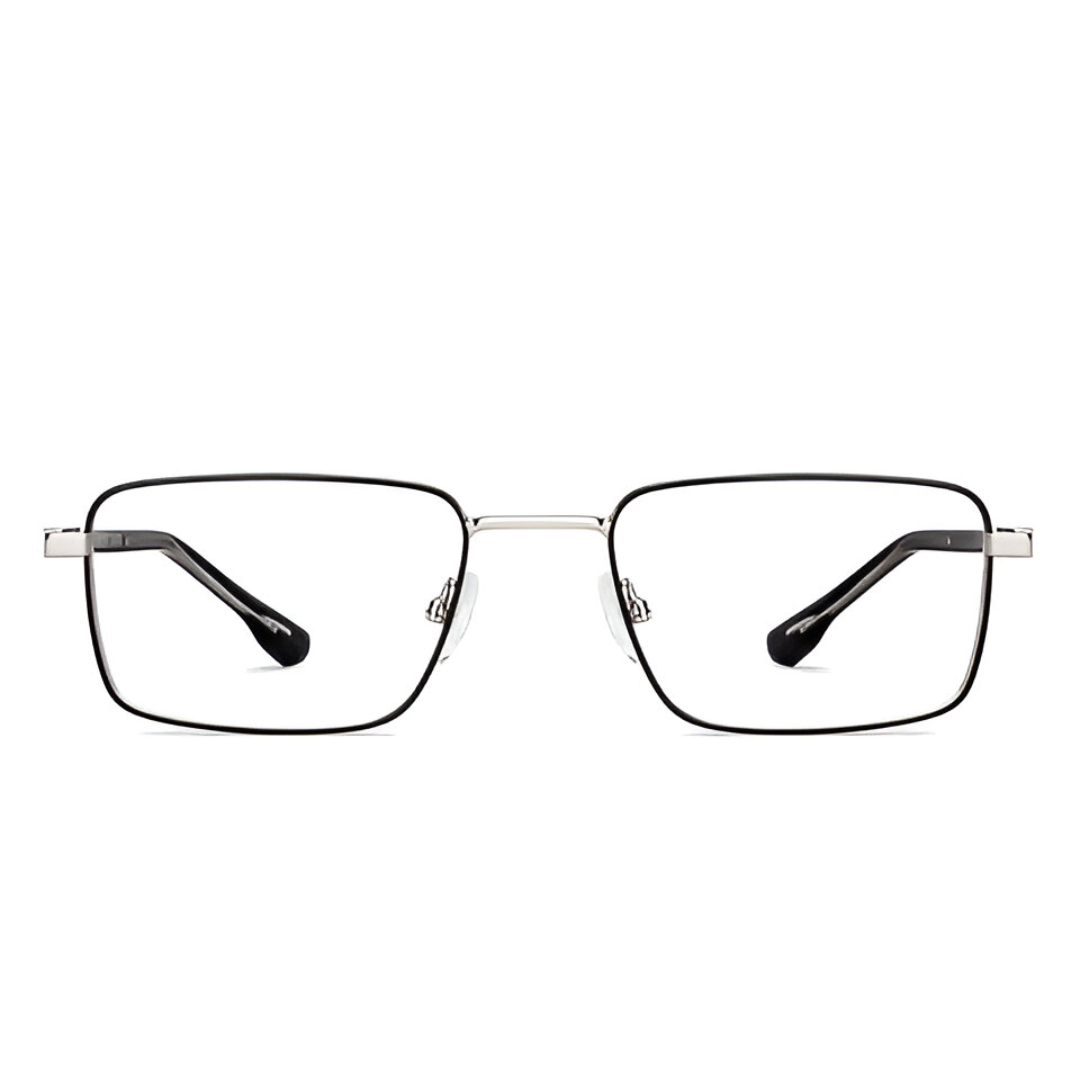 AllView Lens Axis Classic Full-Rim Rectangle Metal Eyeglasses | Medium Fit