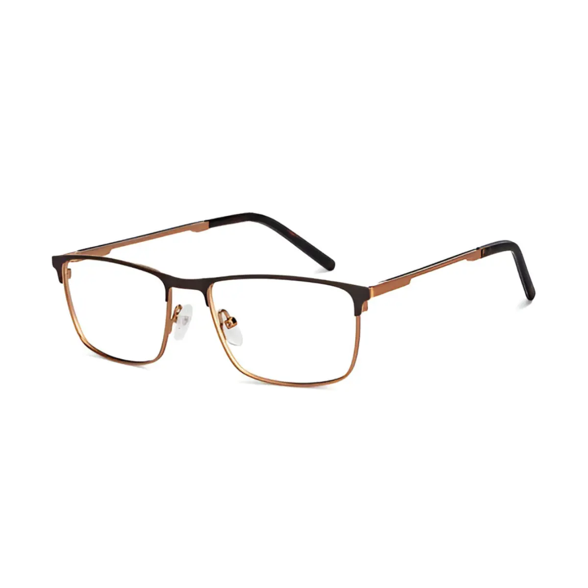 AllView Lens Axis Classic Full-Rim Rectangular Metal Eyeglasses | Lightweight Professional Frame