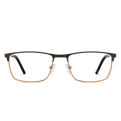 AllView Lens Axis Classic Full-Rim Rectangular Metal Eyeglasses | Lightweight Professional Frame - Image 2