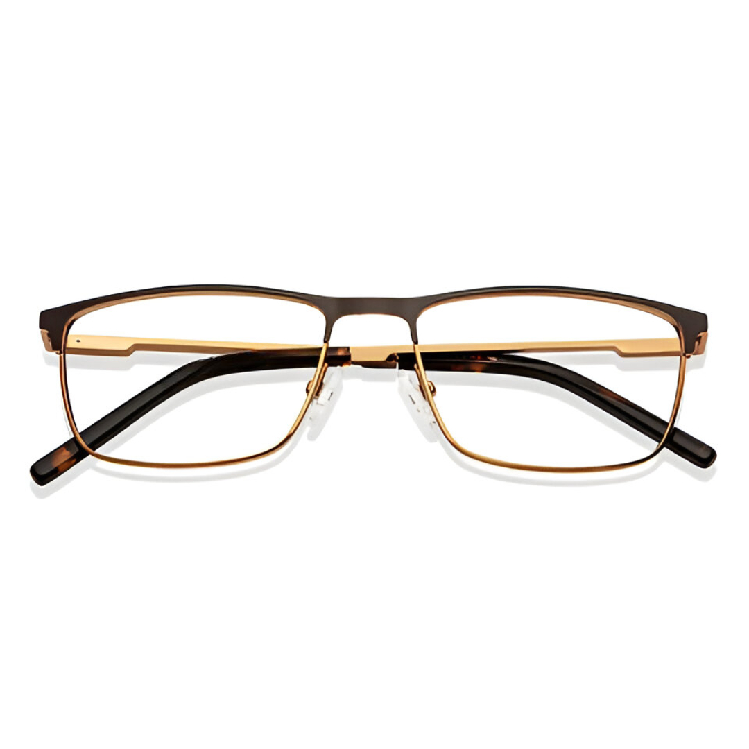 AllView Lens Axis Classic Full-Rim Rectangular Metal Eyeglasses | Lightweight Professional Frame - Image 3