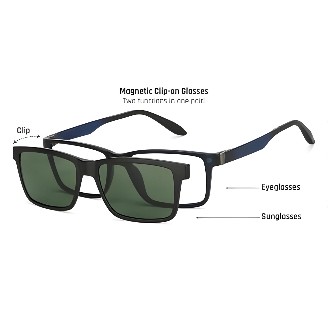 AllView Lens Magnetic Clip-On Glasses – 2-in-1 Eyeglasses & Sunglasses