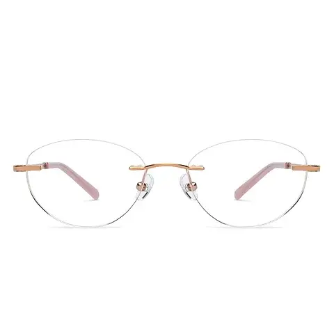 AllView Lens Rimless Oval Eyeglasses | Ultra-Light Metal Frame - Image 3